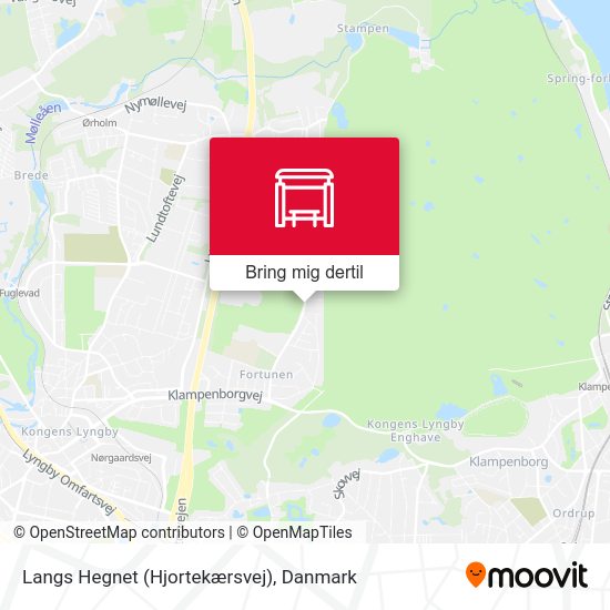 Langs Hegnet (Hjortekærsvej) kort