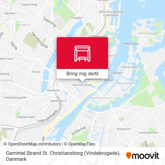 Gammel Strand St. Christiansborg (Vindebrogade) kort