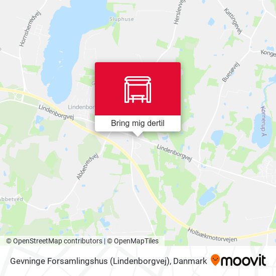 Gevninge Forsamlingshus (Lindenborgvej) kort