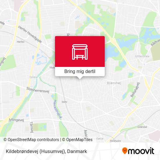 Kildebrøndevej (Husumvej) kort