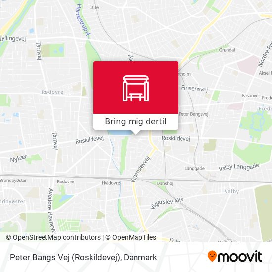 Peter Bangs Vej (Roskildevej) kort