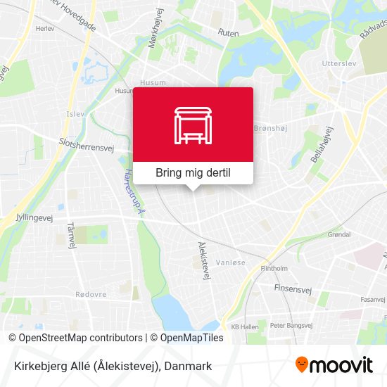 Kirkebjerg Allé (Ålekistevej) kort