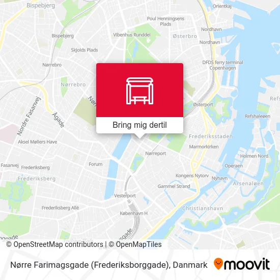Nørre Farimagsgade (Frederiksborggade) kort