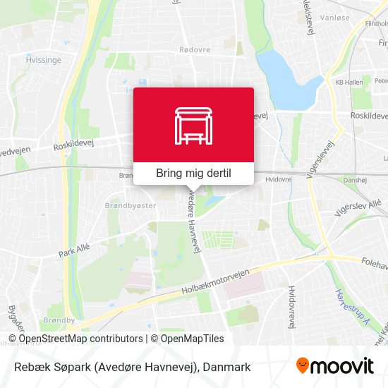 Rebæk Søpark (Avedøre Havnevej) kort