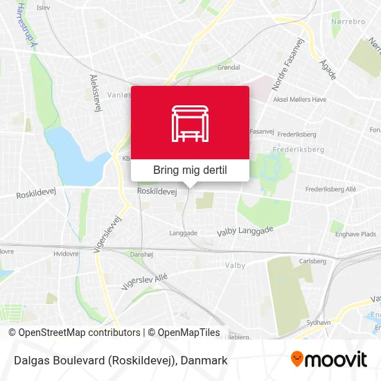 Dalgas Boulevard (Roskildevej) kort