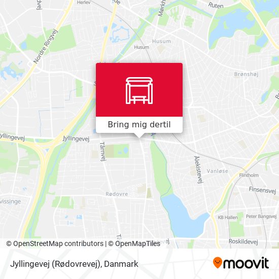 Jyllingevej (Rødovrevej) kort