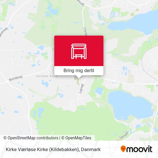 Kirke Værløse Kirke (Kildebakken) kort