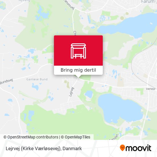 Lejrvej (Kirke Værløsevej) kort