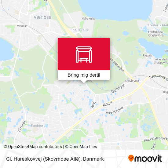 Gl. Hareskovvej (Skovmose Allé) kort