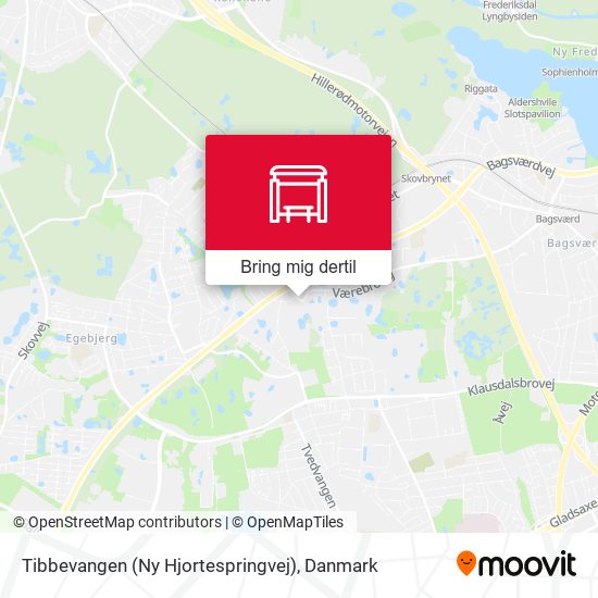 Tibbevangen (Ny Hjortespringvej) kort