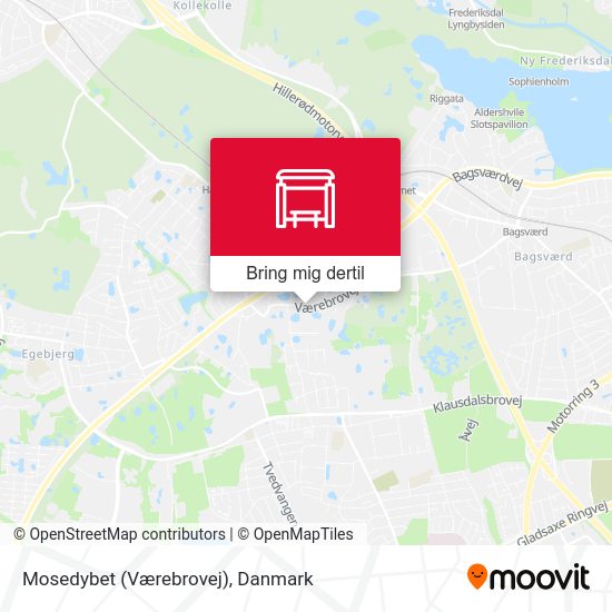 Mosedybet (Værebrovej) kort
