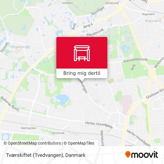 Tværskiftet (Tvedvangen) kort