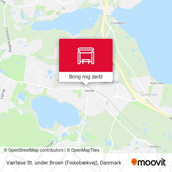 Værløse St. under Broen (Fiskebækvej) kort