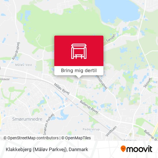 Klakkebjerg (Måløv Parkvej) kort