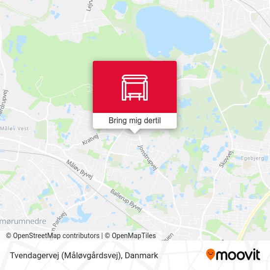 Tvendagervej (Måløvgårdsvej) kort