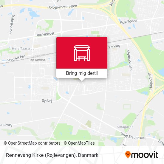 Rønnevang Kirke (Røjlevangen) kort