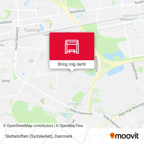 Slettetoften (Sydskellet) kort