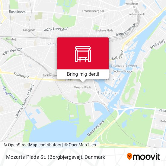 Mozarts Plads St. (Borgbjergsvej) kort
