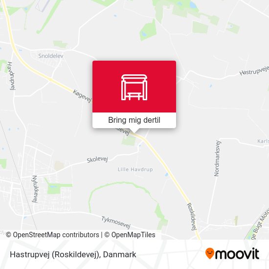 Hastrupvej (Roskildevej) kort