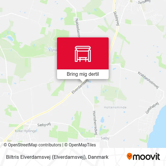 Biltris Elverdamsvej kort
