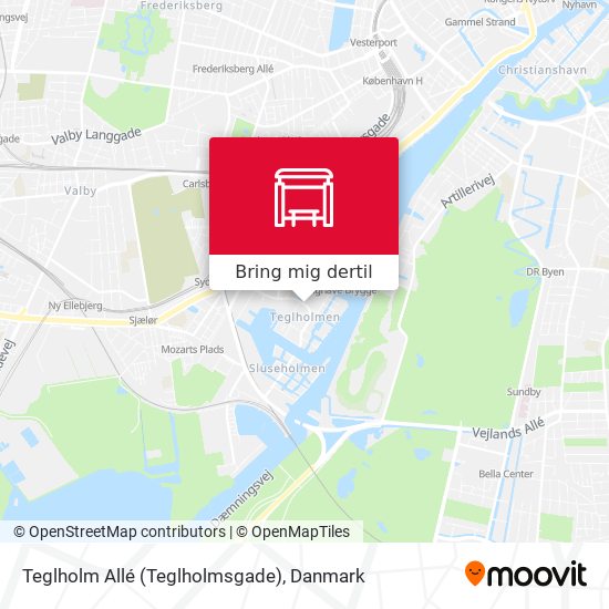 Teglholm Allé (Teglholmsgade) kort