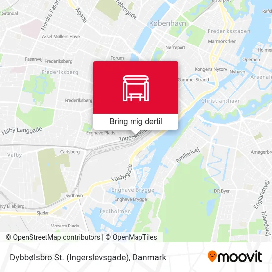 Dybbølsbro St. (Ingerslevsgade) kort