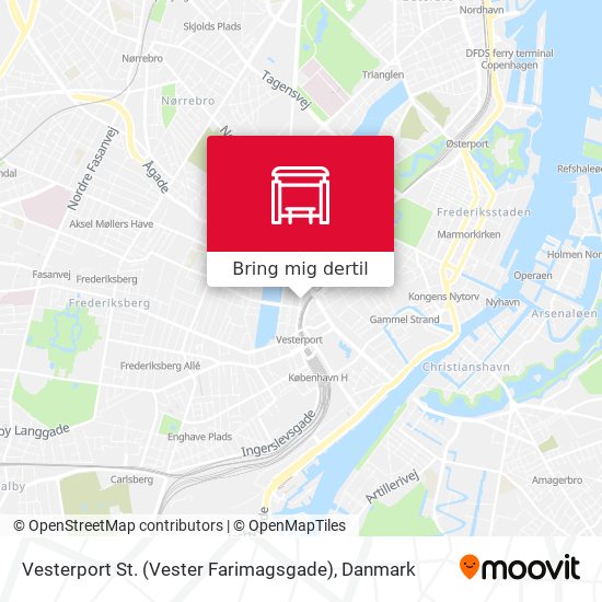 Vesterport St. (Vester Farimagsgade) kort
