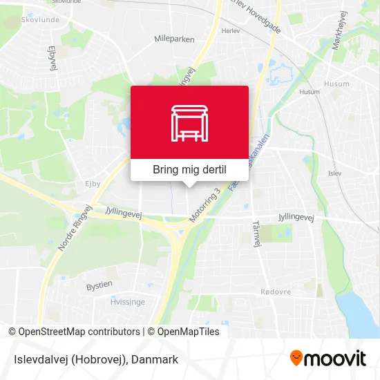 Islevdalvej (Hobrovej) kort