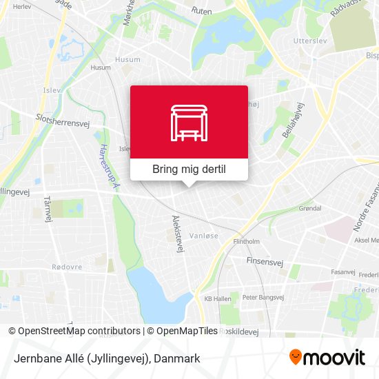 Jernbane Allé (Jyllingevej) kort