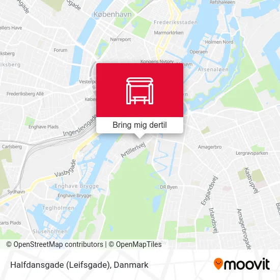 Halfdansgade (Leifsgade) kort