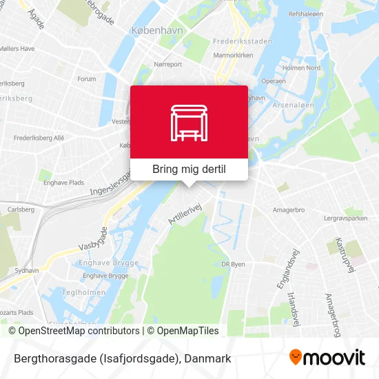 Bergthorasgade (Isafjordsgade) kort