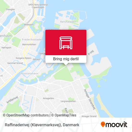 Raffinaderivej (Kløvermarksvej) kort