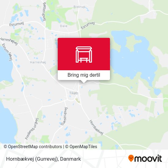 Hornbækvej (Gurrevej) kort