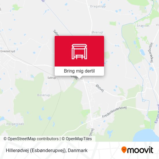 Hillerødvej (Esbønderupvej) kort