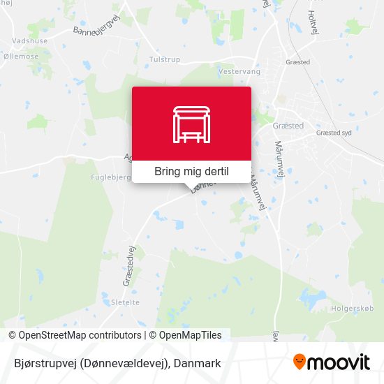 Bjørstrupvej (Dønnevældevej) kort