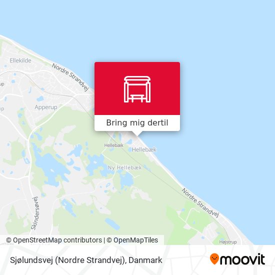 Sjølundsvej (Nordre Strandvej) kort