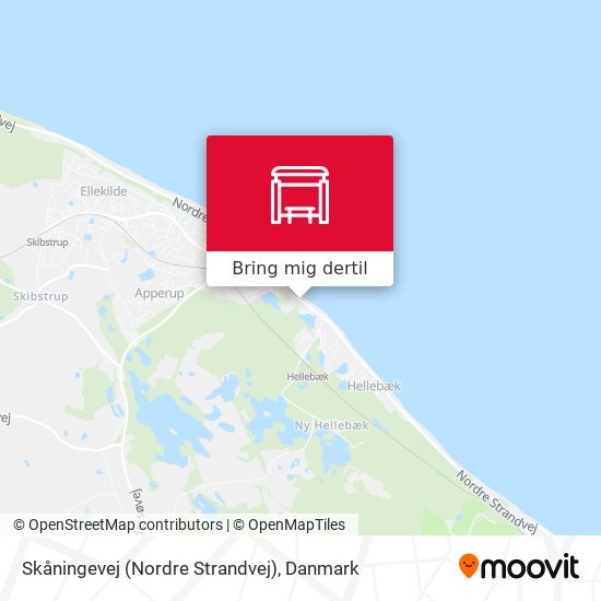 Skåningevej (Nordre Strandvej) kort