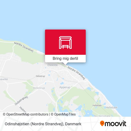 Odinshøjstien (Nordre Strandvej) kort