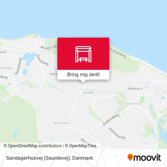 Sandagerhusvej (Sauntevej) kort