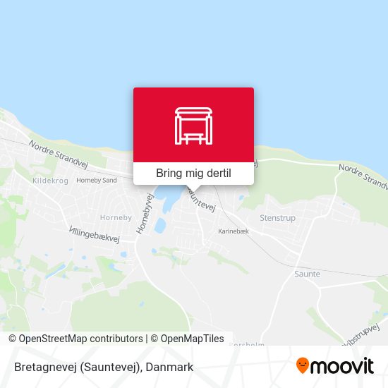 Bretagnevej (Sauntevej) kort