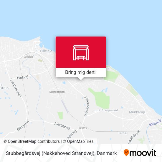 Stubbegårdsvej (Nakkehoved Strandvej) kort