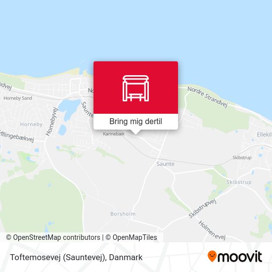 Toftemosevej (Sauntevej) kort