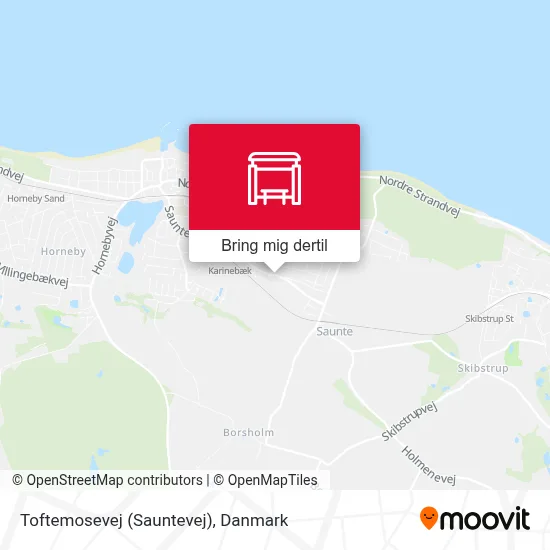 Toftemosevej (Sauntevej) kort