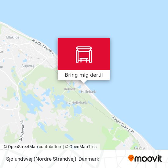 Sjølundsvej (Nordre Strandvej) kort