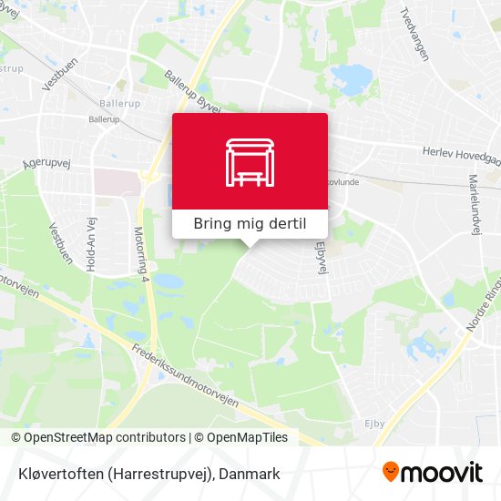 Kløvertoften (Harrestrupvej) kort