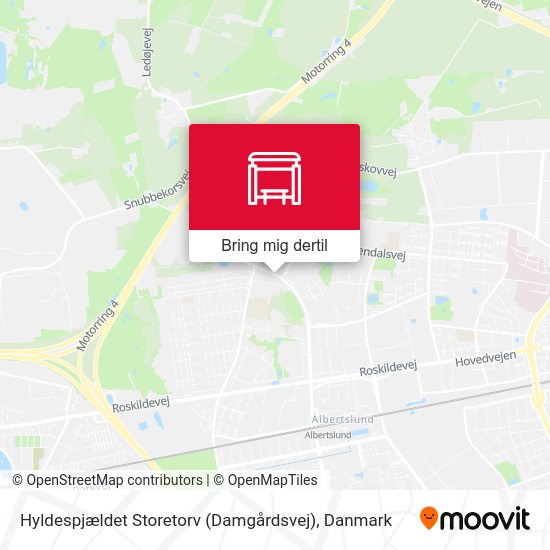Hyldespjældet Storetorv (Damgårdsvej) kort