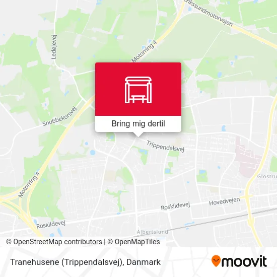 Tranehusene (Trippendalsvej) kort