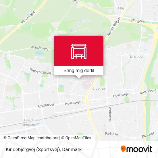 Kindebjergvej (Sportsvej) kort