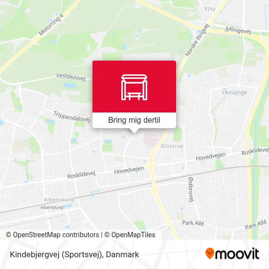 Kindebjergvej (Sportsvej) kort