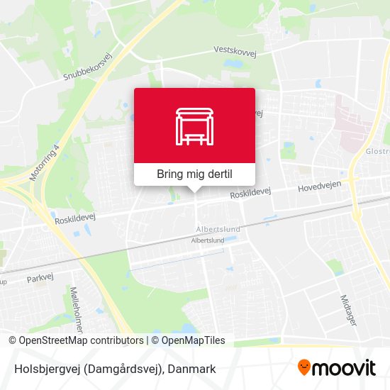 Holsbjergvej (Damgårdsvej) kort